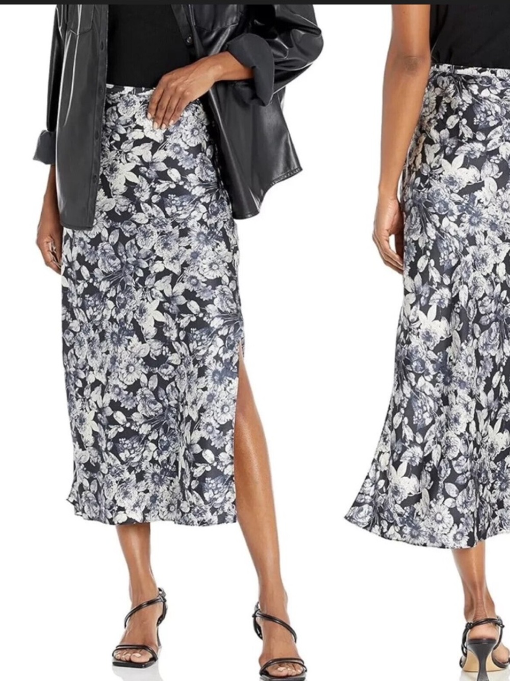 Cinq a Sept Photo Real Adis’ Floral Print Silk Skirt